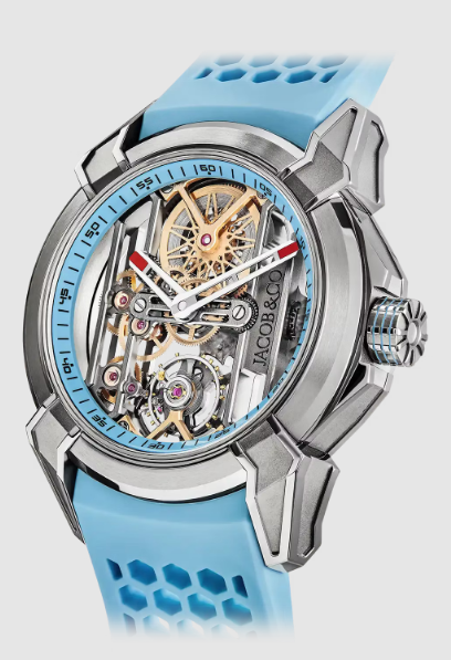 Review Jacob & Co Epic X Skeleton SKY BLUE EX110.20.AA.AJ.A Replica watch